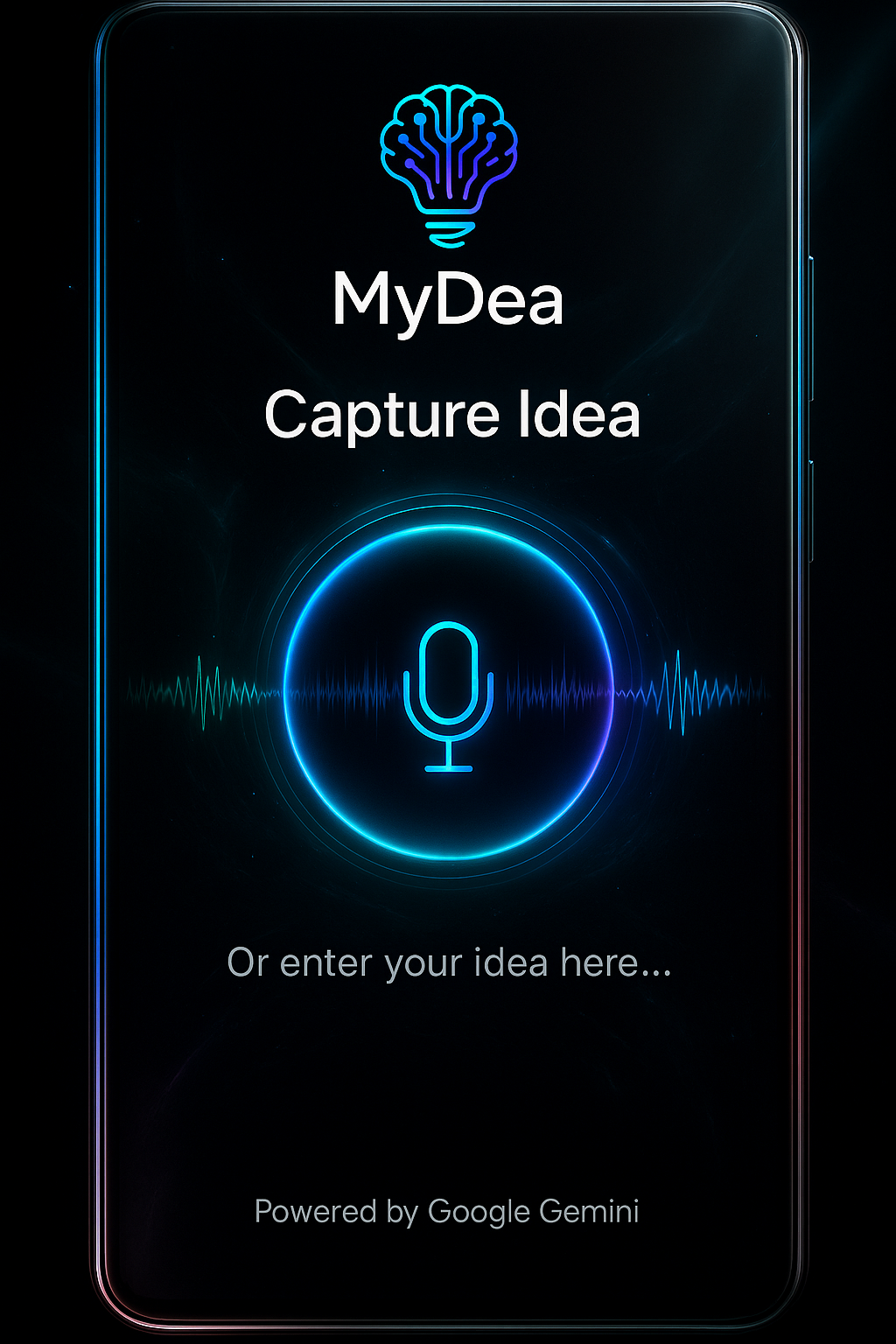 MyDea Voice Capture Screen